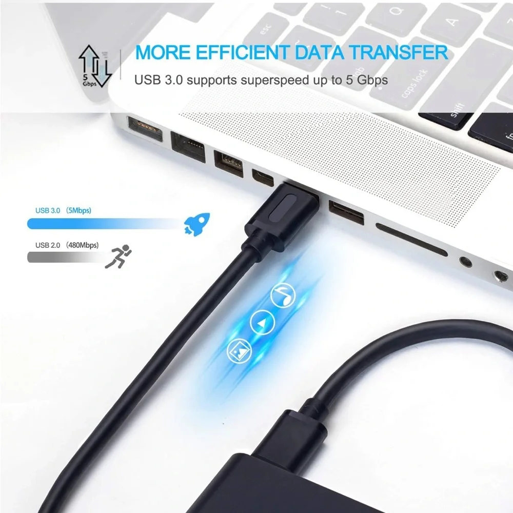 2 USB 3.0 Male to Male Cable Gold High Speed Data Transfer Laptop Cooler 3ft 1ft